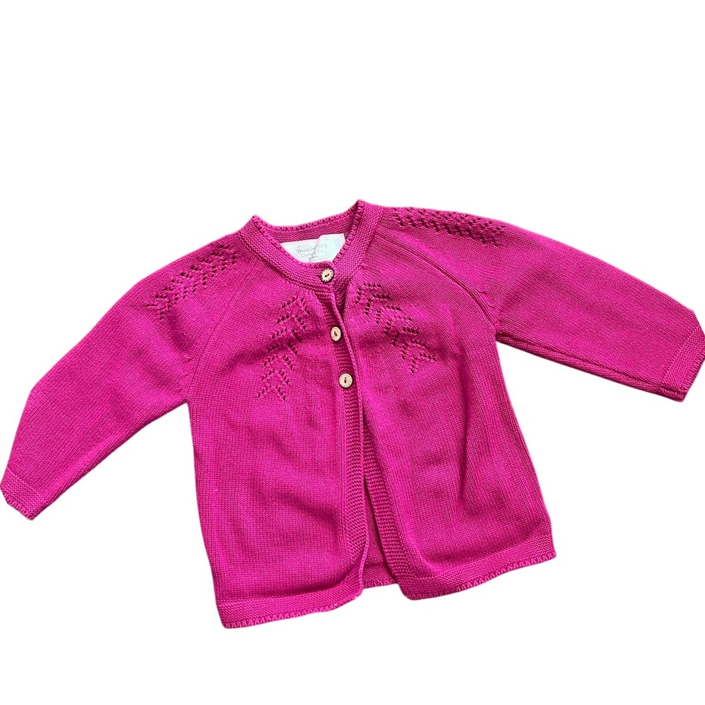 Sweet Honey Plum Knit‎ Sweater Cardigan Toddler 18/24m Cottagecore Classic